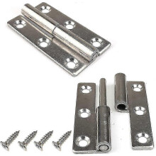 Set Of 4 7.5cm 304 Stainless Steel Removable Door Hingesleft Handed
