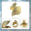 12PCS Gold Leaf Shape Napkin Rings for Table Setting 3