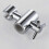 Solid Brass Replacement 25mm Hand Held Shower Bracket for Slider Height and Angle Adjustable Sprayer Holder on Slide Bar, Chrome 3