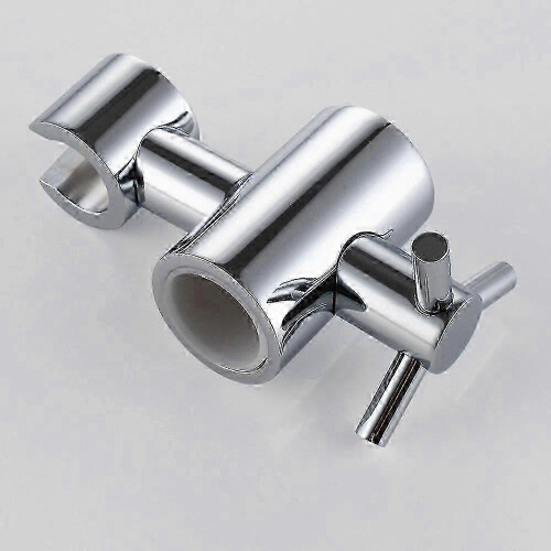 Solid Brass Replacement 25mm Hand Held Shower Bracket for Slider Height and Angle Adjustable Sprayer Holder on Slide Bar, Chrome 2