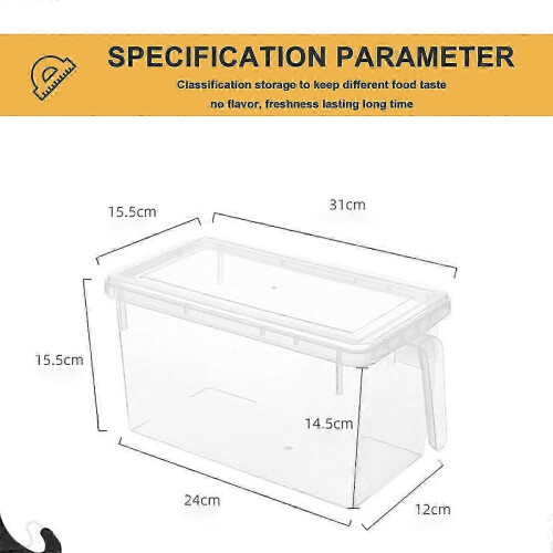 Plastic Square Food Storage Containers, Stackable Organizer with Lid 1