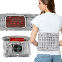 Ceinture de massage lombaire gonflable, Chauffante avec infrarouge et vibration, Batterie rechargeable 5000mAh
