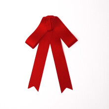 (WineRedBadge)Womens Fashion Bow Tie Brooch With Satin Ribbon For Graduation And Casual Wear