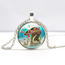 (Style2 Silver) Maui Princess Moana Jewelry Pendant Necklaces Cartoon Gift Fashion Jewelry
