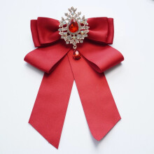 (RedSparkle)Korean Style Satin Neck Bow With Sparkling Galaxy Pattern For Occasions Special