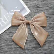 (Khaki)Vintagestyle Organdy Neck Flower With Butterfly Motif For Wedding And Party Wear