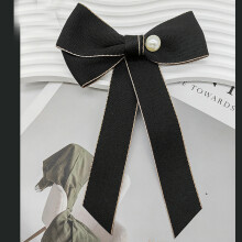(BlackPin)Rote Damenfliege im Seidenstil mit Clip- oder Krawattenverschluss für formelle Uniformen und Outfits
