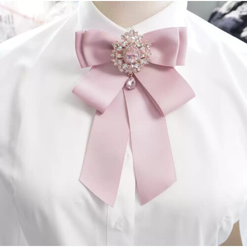 (PinkSparkle)Korean Style Satin Neck Bow With Sparkling Galaxy Pattern For Occasions Special
