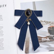 (NavyBlue)Adult Womens Neck Flower With Bow For Business School And Casual Outfits