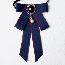 (DeepBlue)Adult Womens Neck Flower With Bow For Business School And Casual Outfits