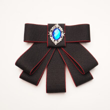 (RedBlackPin)Minimalist Unisex Collar Flower With Adjustable Strap And Silk Fabric For Ceremonies