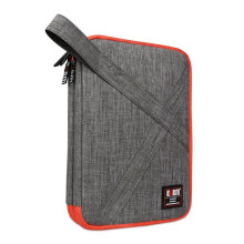 (Gray, L) Electronic Accessories Cable Organizer Bag Travel Usb Storage Charger Case