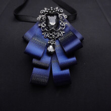 (CourtBlackGlitterBlue)Hanbone Herren modisches Anzughemd mit Multimuster Schmetterling Schleife für besondere Anlässe Kleid
