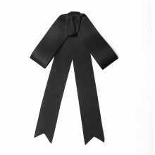 (BlackBadge)Womens Fashion Bow Tie Brooch With Satin Ribbon For Graduation And Casual Wear