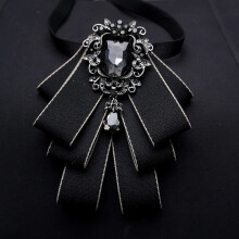 (CourtBlackBlackEdge)Hanbone Herren modisches Anzughemd mit Multimuster Schmetterling Schleife für besondere Anlässe Kleid