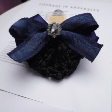 (Style 2)Blauer Krankenschwester Haarschmuck mit Kopfblume und Haarnetz für Profi und Büro