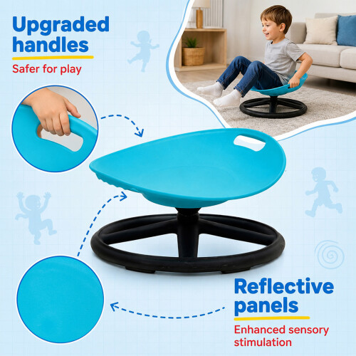 Living And Home Sensory Balance Training Spinning Chair for Kids, Blue 2