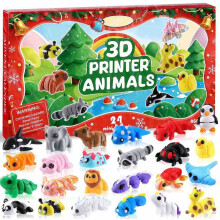 (3D PrintB)Calendrier compte à rebours animal Noël boîte aveugle jouets pour le développement émotionnel sensoriel