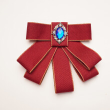 (GoldRedPin)Minimalista Unisex Cuello Flor Con Correa Ajustable Y Tela Seda Ceremonias Para