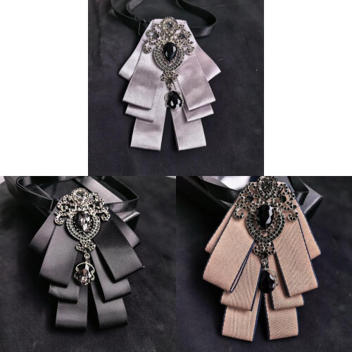 (StyleK)Versatile Collar Flower Pin With Glittering Stones For Office Party Or Use Gift 2