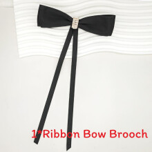 (StyleC)College Style Satin Bow Tie Pin With Alloy Butterfly Design For Women Graduation Accessories