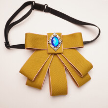 (ApricotGingerAdjust)Minimalist Unisex Collar Flower With Adjustable Strap And Silk Fabric Ceremonies For