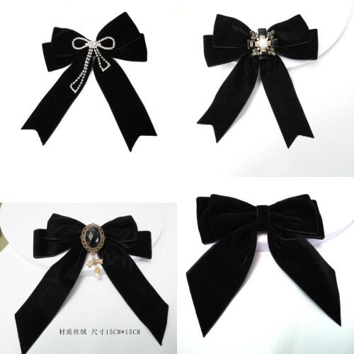 (StyleH)Pajarita de encaje de inspiración coreana con cierre ajustable para atuendo formal para mujer 1