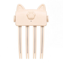 (Beige) Heated Root Volume Clip Electric Heating Hair Roots Fixed Shape Clip Non-Slip Heat Resistant Volume Bangs Clip