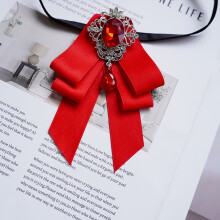 (Red)Adults Silk Bow Tie For Wedding And Party Formal Wear With Handmade Craft For Men Women And