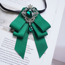 (Green)Adults Silk Bow Tie For Wedding And Party Formal Wear With Handmade Craft For Men And Women