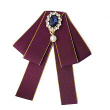 (Burgundy)Childrens Satin Bow Tie And Boutonniere For Wedding Ceremony And Wear Party