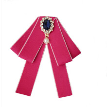 (RoseRed)Childrens Satin Bow Tie And Boutonniere For Wedding Ceremony And Wear Party