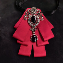 (StyleA)Versatile Collar Flower Pin With Glittering Stones For Office Party Or Use Gift