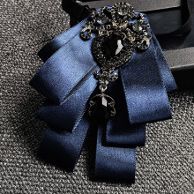 (StyleB)Versatile Collar Flower Pin With Glittering Stones For Office Party Or Use Gift