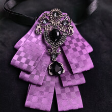(StyleC)Versatile Collar Flower Pin With Glittering Stones For Office Party Or Use Gift