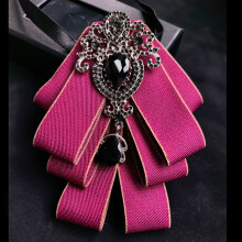 (StyleE)Versatile Collar Flower Pin With Glittering Stones For Office Party Or Use Gift