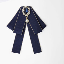 (NavyBlue)Childrens Satin Bow Tie And Boutonniere For Wedding Ceremony And Wear Party