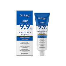 Gentle Mint Teeth Whitening Toothpaste Enamel Protection, Long-Lasting Fresh Breath & Stain Removal with Calcium Carbonate & Hydroxyapatite, Easy 3-M