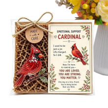 (D) Small Animal Craft Figurine, Inspirational Decor With Motivation Card For Gift Table Display