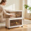 5Tier Storage Box Plastic Organizer Container  Closet Cabinet with Wheels 5