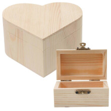Kids Storage Box 4Pcs Khaki Wooden Small Jewelry Organizer for Daily Use