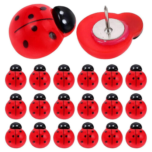 Creative Ladybug Push Pins Decorative Thumb Tacks for Office 20Pcs 1