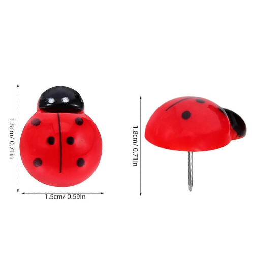 Creative Ladybug Push Pins Decorative Thumb Tacks for Office 20Pcs 2