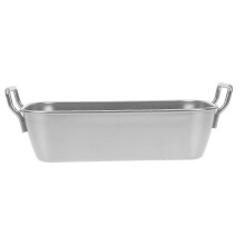 Fried Food Tray Thickened Snack Holder Ideal For Catering Parties Household Users Made Of Stainless Steel Color Silver 1Pcs