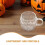 Halloween Pumpkin Glass Mug for Coffee with Handle 2Pcs Transparent Single-Layer 2
