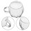 Halloween Pumpkin Glass Mug for Coffee with Handle 2Pcs Transparent Single-Layer 4