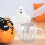 Halloween Pumpkin Glass Mug for Coffee with Handle 2Pcs Transparent Single-Layer 5