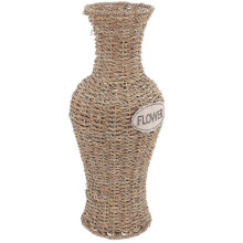 Woven Rattan Vase for Flower Arrangement and Decor Light Brown Rustic Style Home Use