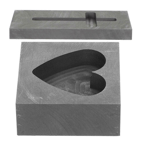 Heart Graphite Mold for Casting Copper 8Pcs Cross Shape Durable Mold