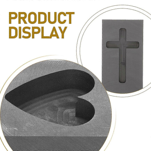 Heart Graphite Mold for Casting Copper 8Pcs Cross Shape Durable Mold 1
